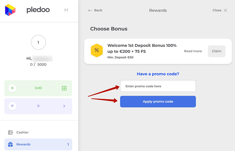 Részleg a bónuszokkal