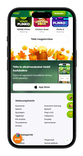 A Verde Casino mobil alkalmazása