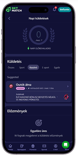 Küldetések listája az online kaszinóban
