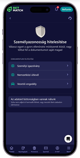 Személyes adatok megerősítése az online kaszinóban