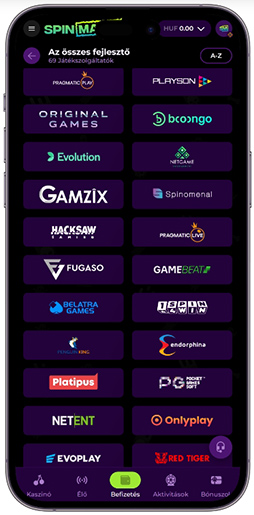 Játék szolgáltatók