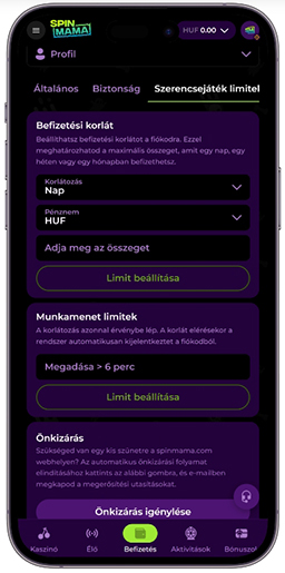 játék korlátozások beállítása