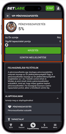 Hűségprogram oldal