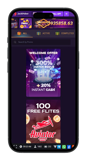 Bónuszok a JackPoker kaszinóban