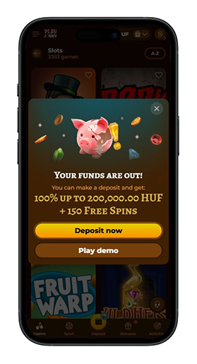 Ingyenes nyerőgépek a Playjonny kaszinóban