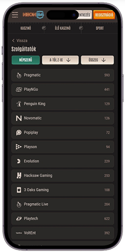 Részleg a szolgáltatókkal