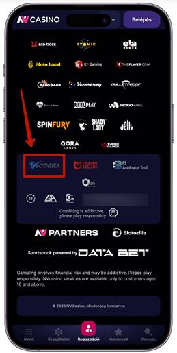 eCOGRA tanúsítvány