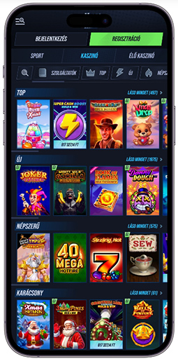 A kaszinó hivatalos weboldala