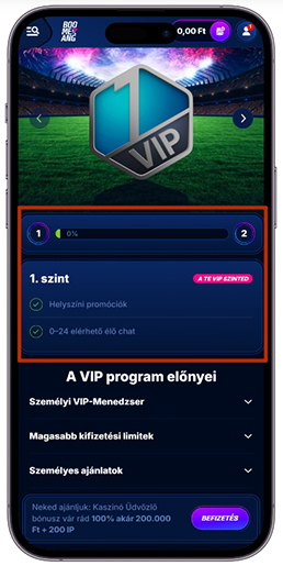 A kaszinó hűségprogramja