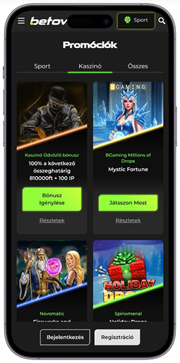 Akciókat tartalmazó oldal