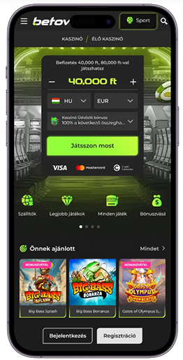 A kaszinó hivatalos oldala