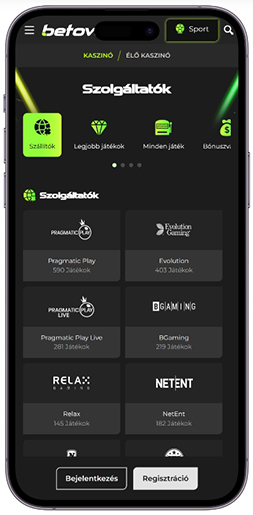 Szolgáltatók listája