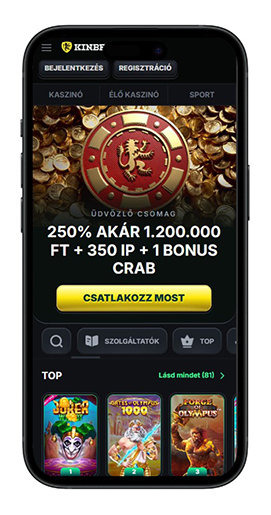 A KinBet kaszinó hivatalos weboldala