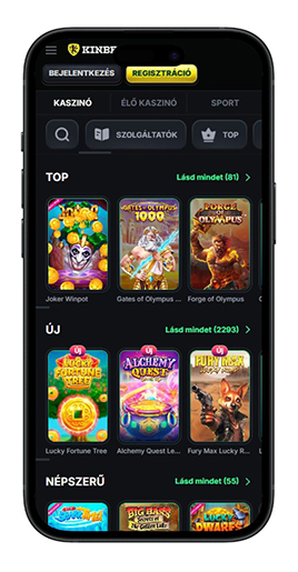 KinBet online kaszinó nyerőgépei