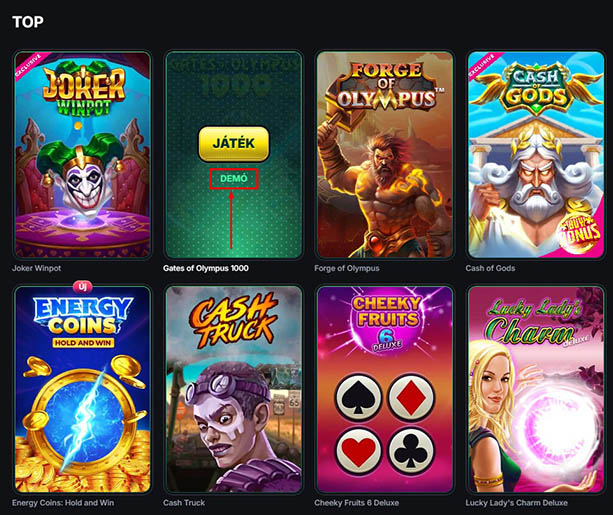 Ingyenes nyerőgépek a KinBet online kaszinóban