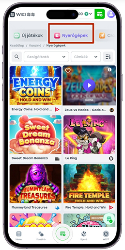 Játékautomaták gyűjteménye