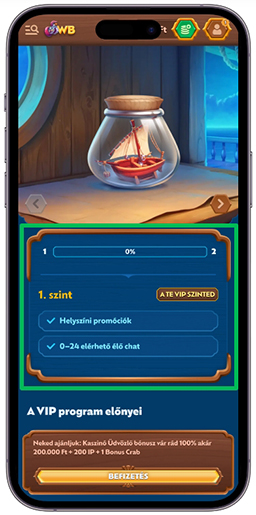 Hűségprogram oldal