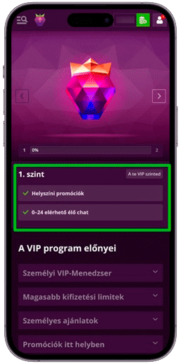 Hűségprogram részleg
