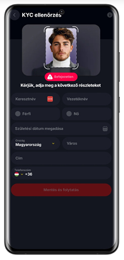 Verifikációs oldala