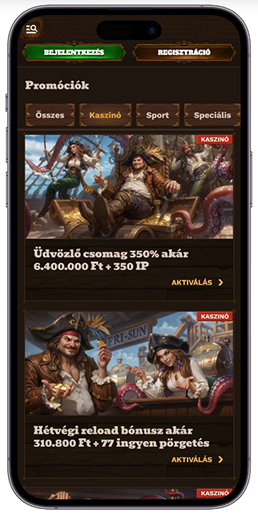 Bónuszok a FatPirate online kaszinóban