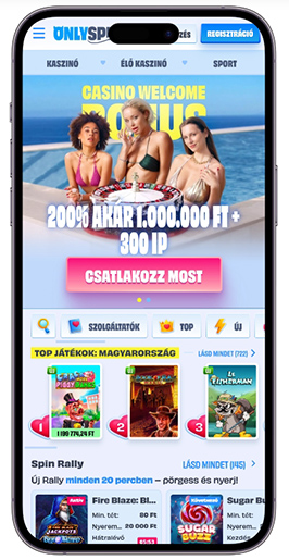 Az OnlySpins kaszinó hivatalos oldala