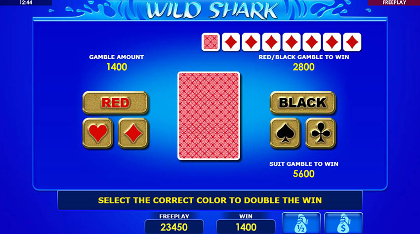A vonalak száma a Wild Shark nyerőgépen