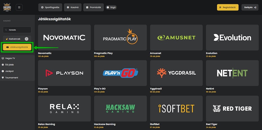 Nyerőgép szolgáltatók