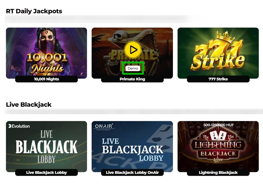 Ingyenes játékautomaták