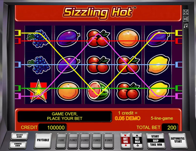 A Novomatic szolgáltató játékautomatája