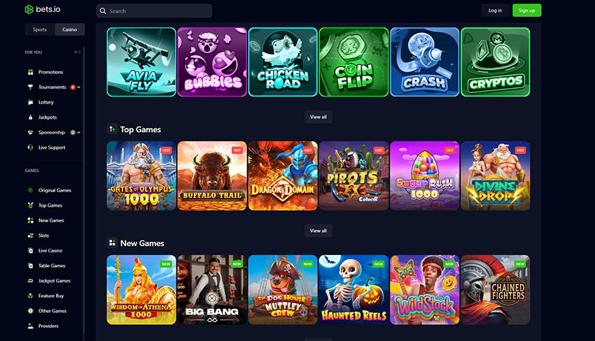 A Bets io hivatalos weboldala