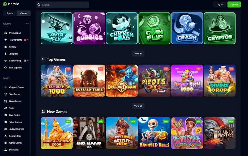 A Bets io hivatalos weboldala