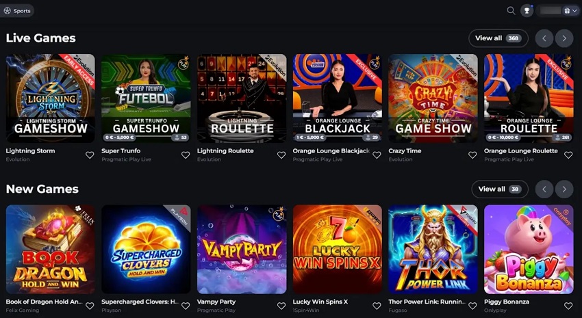 A BetOnRed Casino hivatalos weboldala