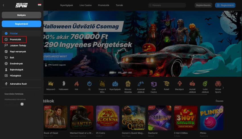 Bónuszok az új kaszinóban