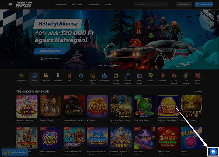 A kaszinó ügyfélszolgálata