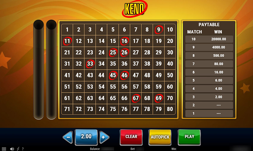 A lottó kezelőfelülete