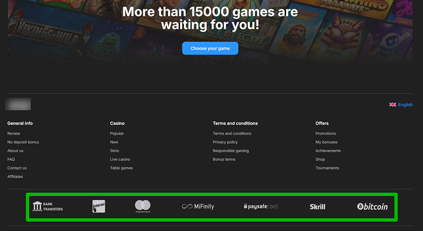 Befizetési módok a kaszinóban