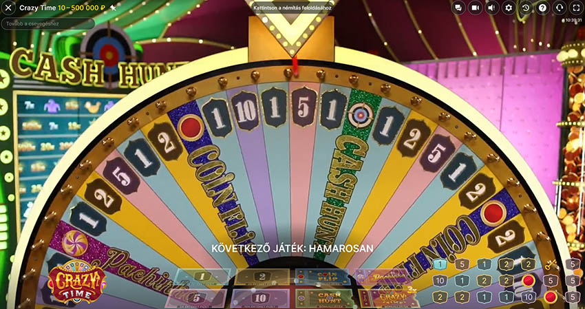 Élő játék a kaszinóban