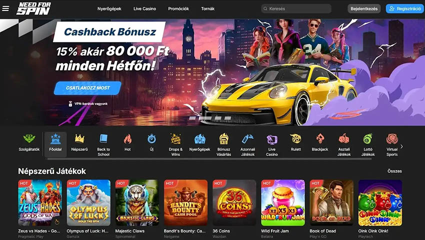 NeedForSpin kaszinó