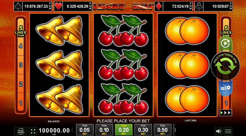 Háromtárcsás nyerőgép