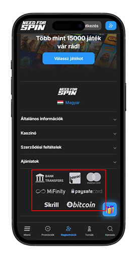Be- és kifizetés a kaszinóban