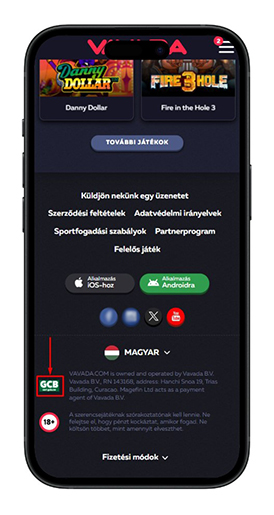 Engedéllyel rendelkező Android kaszinó