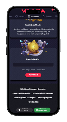 Bónuszok az Android kaszinókban