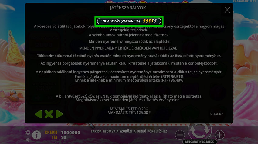 A nyerőgépek volatilitása