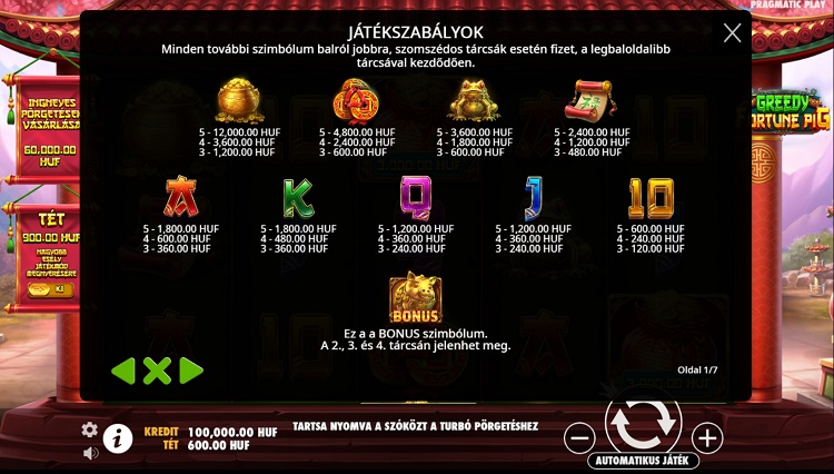 Szimbólumok a játékautomatákon